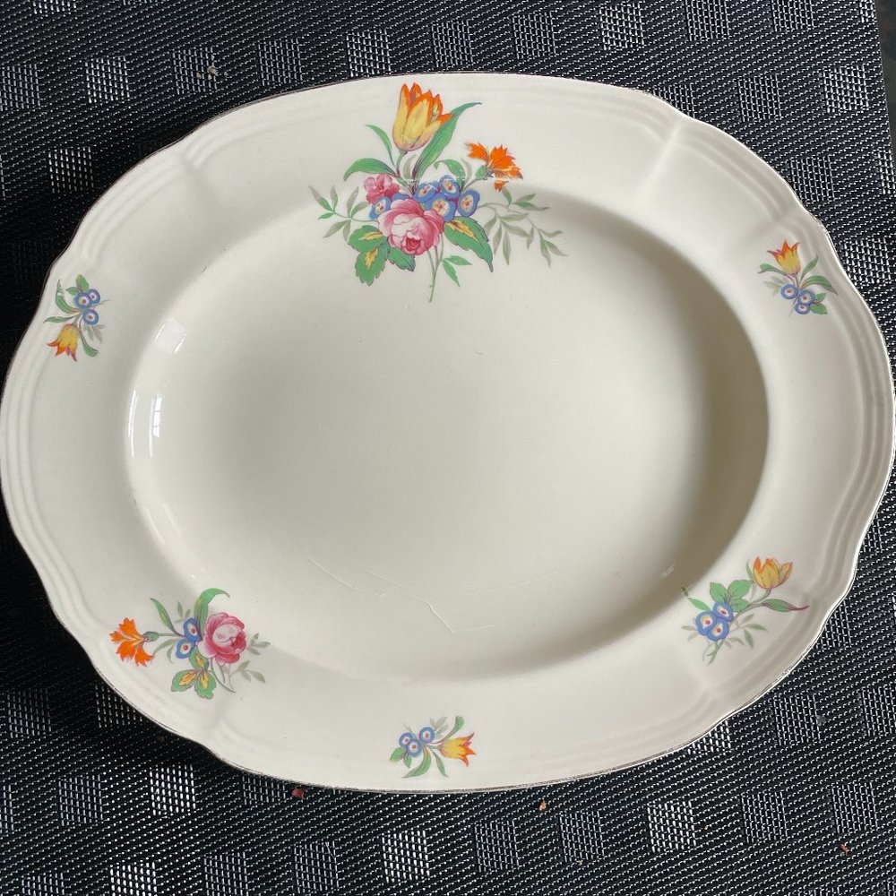 Vintage 50s Alfred Meakin small oval serving platter from England